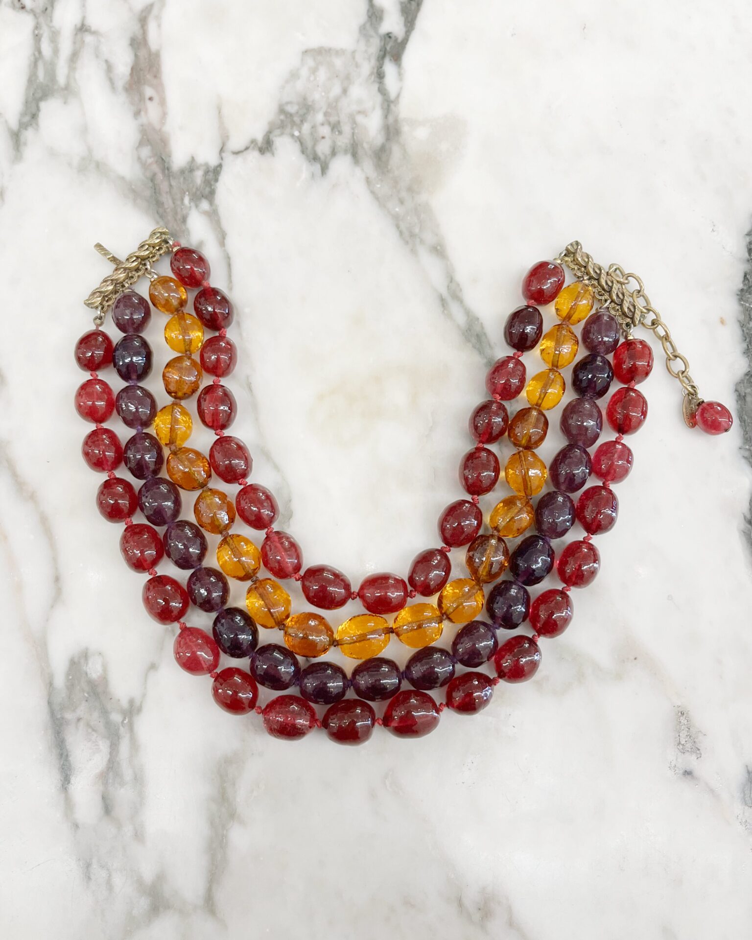 Chanel 1983 Gripoix 4 strand choker necklace