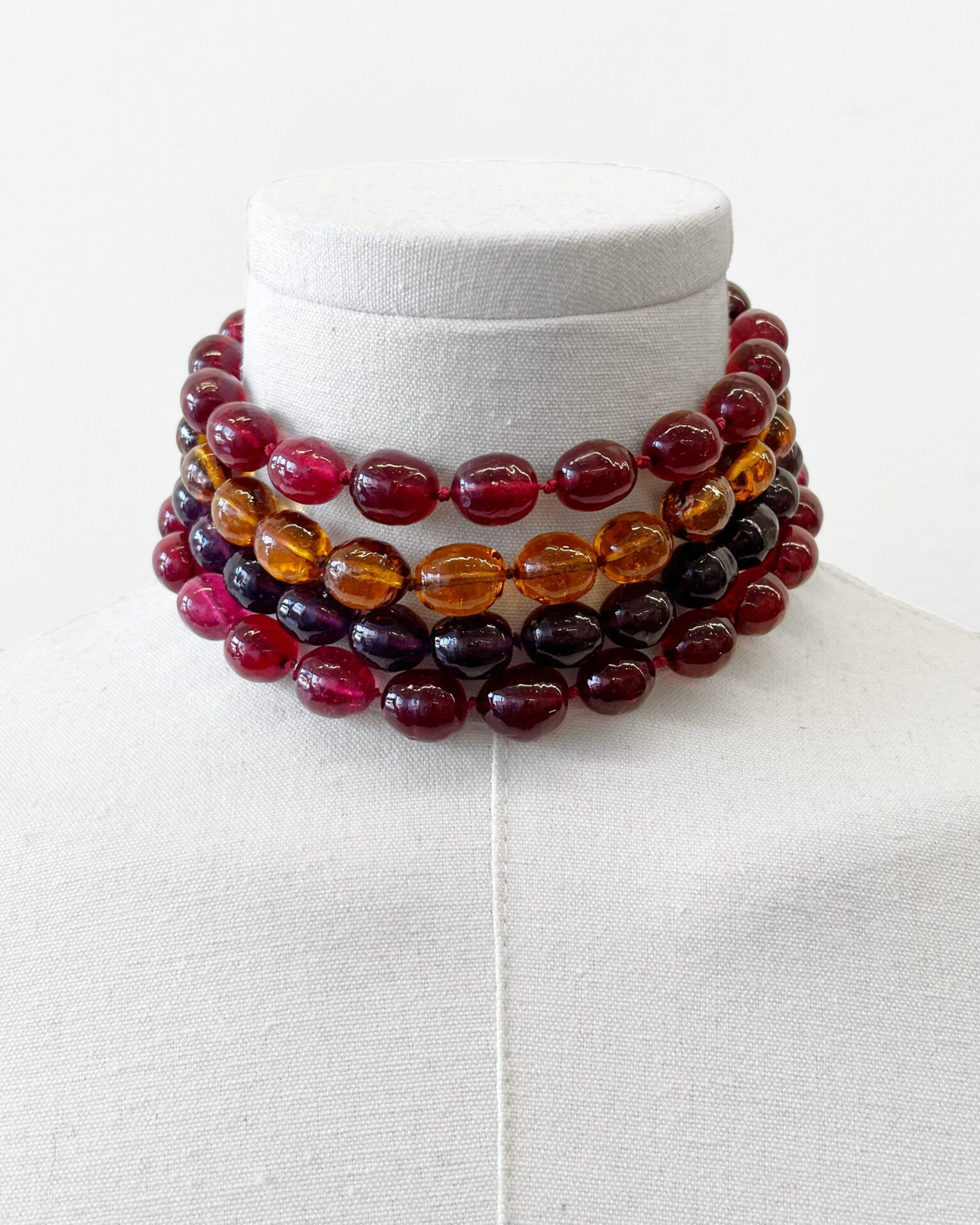 Chanel 1983 Gripoix 4 strand choker necklace