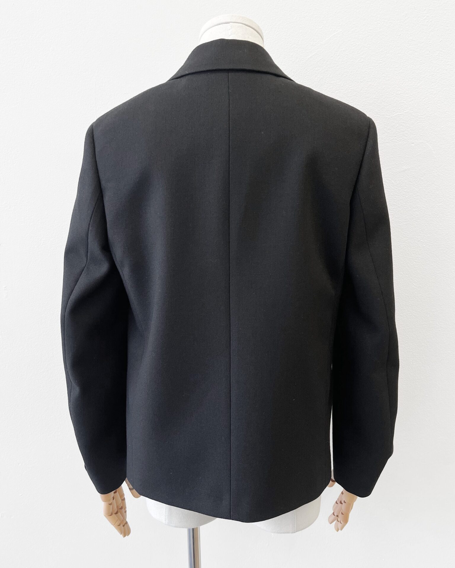 Jil Sander black wool boxy blazer jacket