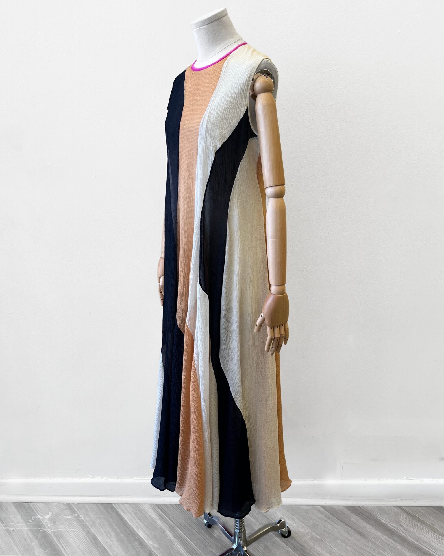 Roksanda silk sleeveless colour blocked gown