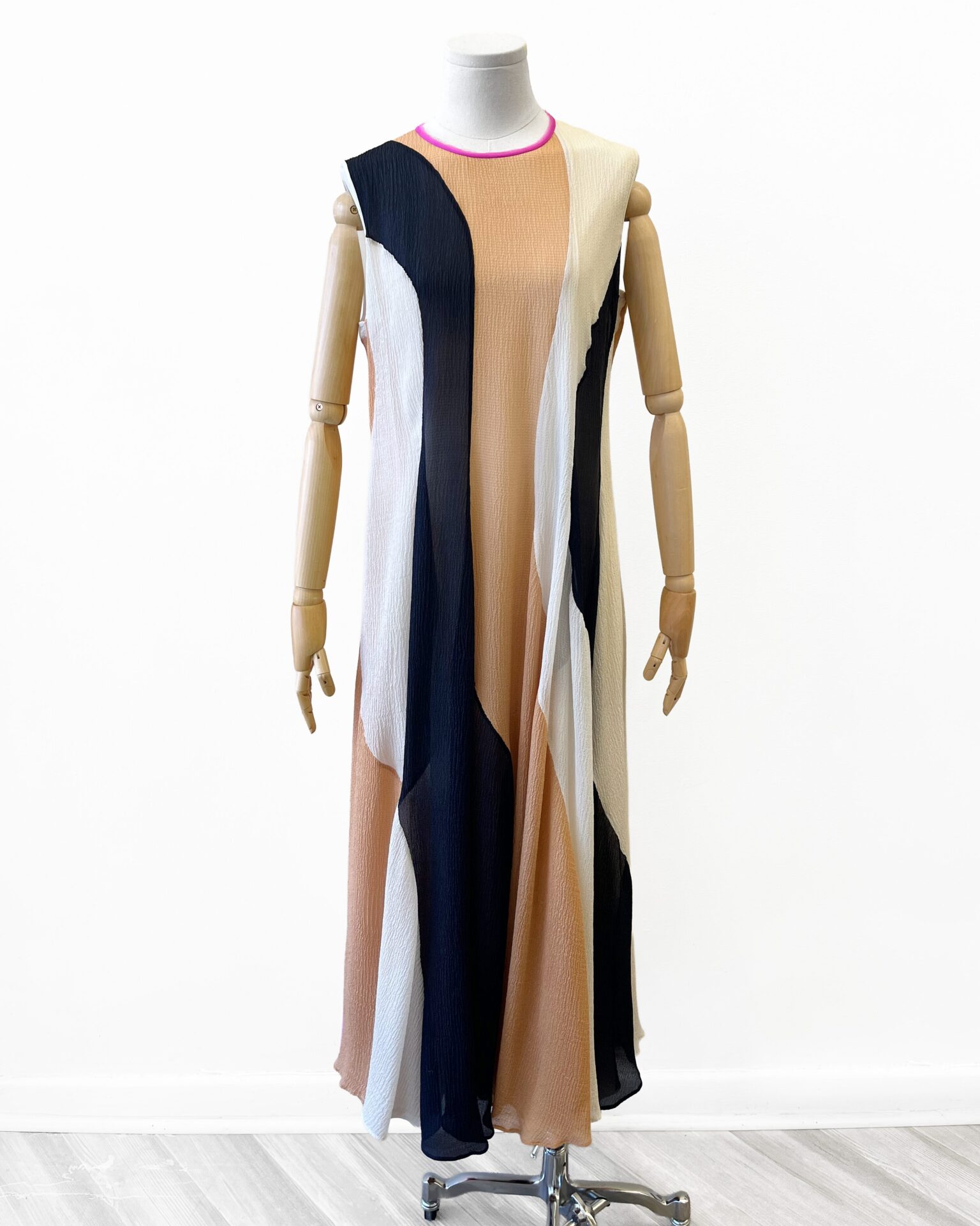 Roksanda silk sleeveless colour blocked gown