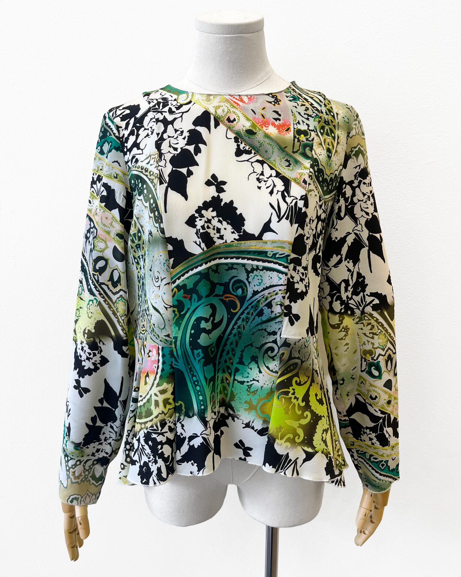 Etro abstract paisley/floral print long sleeve blouse