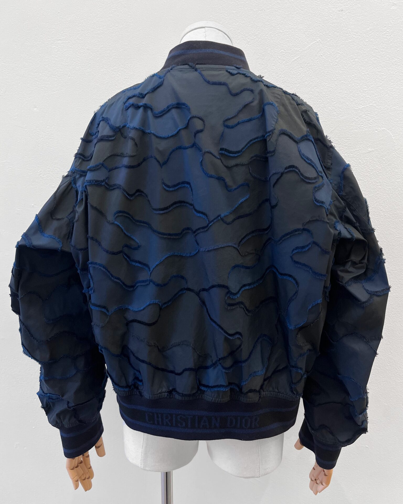Dior navy/black camouflage bomber jacket