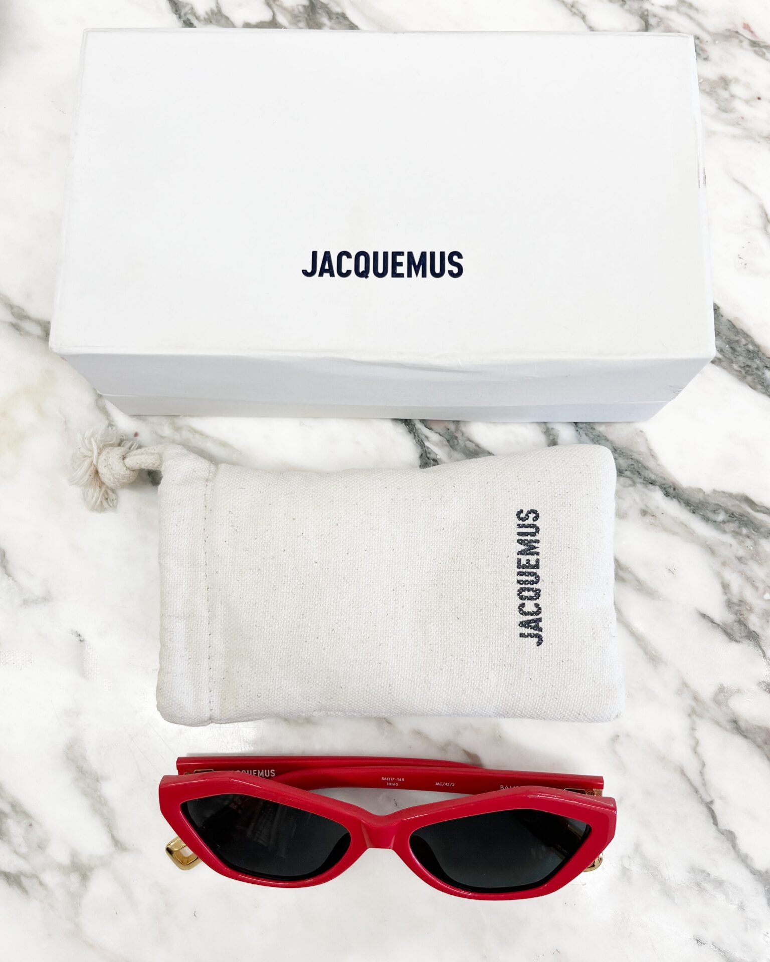 Jaquemus Bambino sunglasses in red