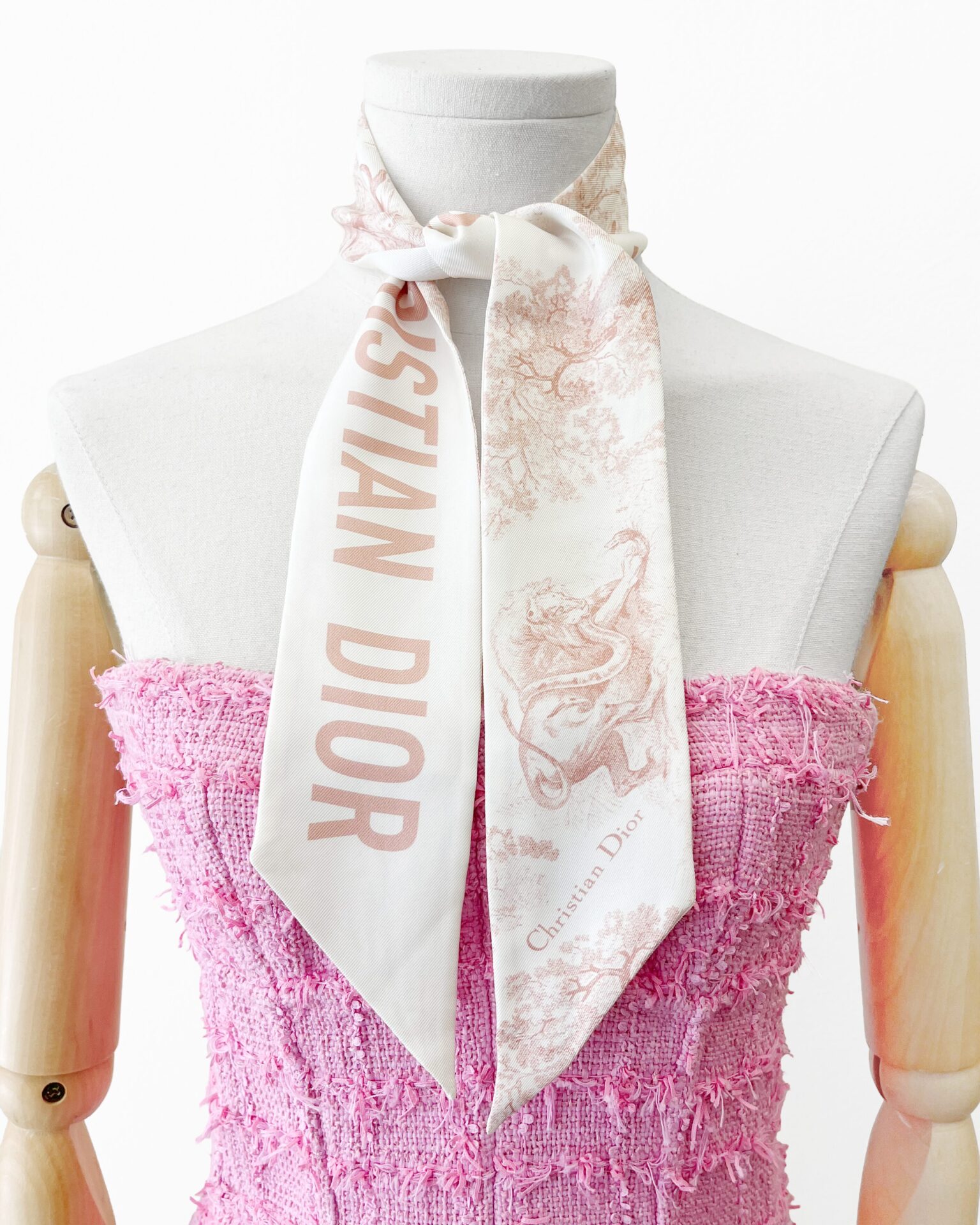 Dior Mitzah Toile de Jouy Sauvage twilly scarf