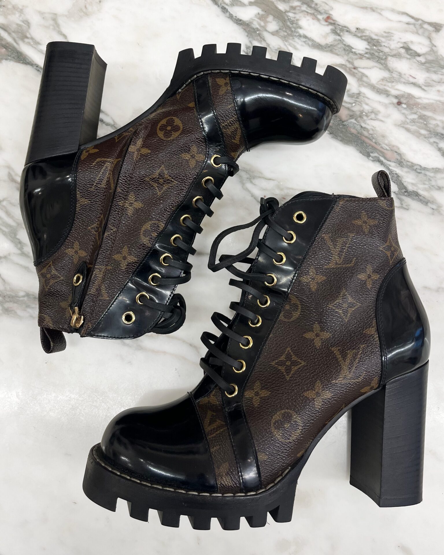 Louis Vuitton Star Trail ankle boots in classic monogram