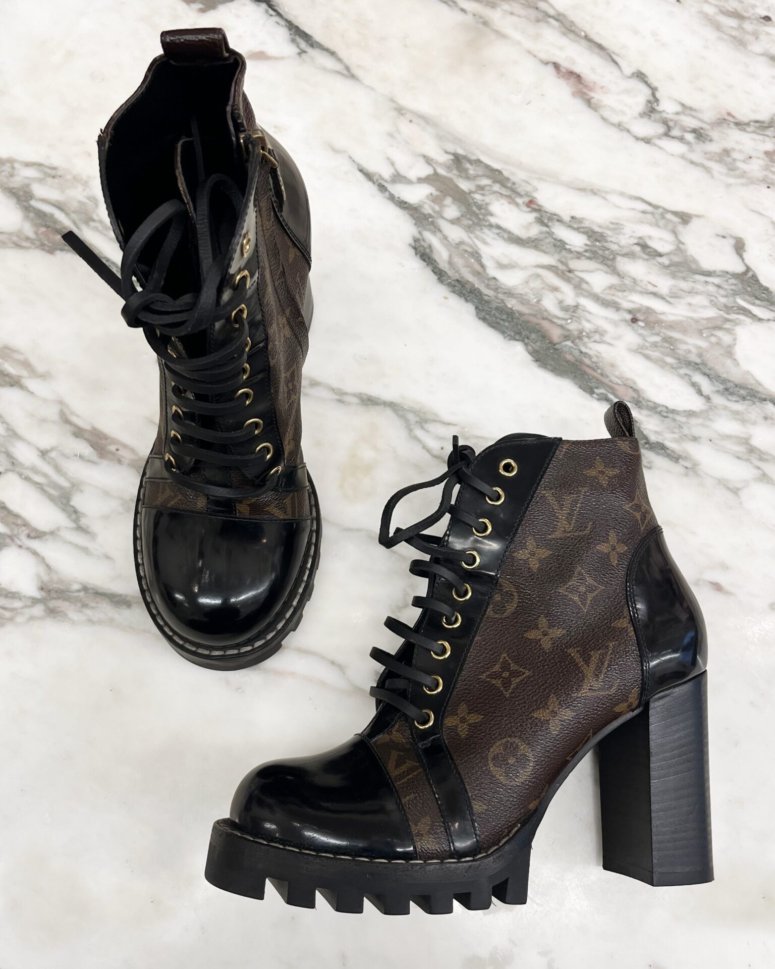 Louis Vuitton Star Trail ankle boots in classic monogram