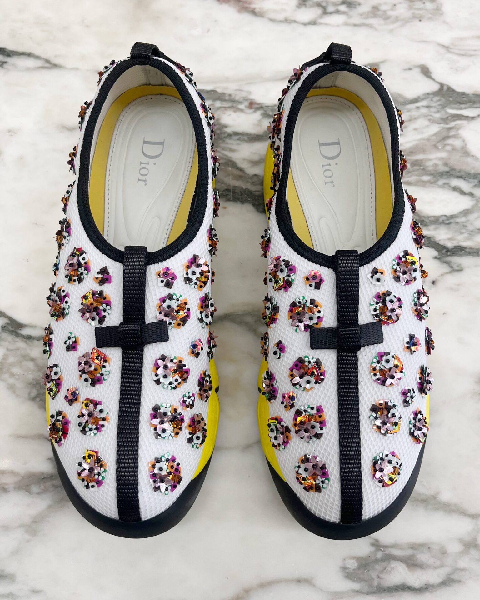 Dior Fusion floral slip on sneakers