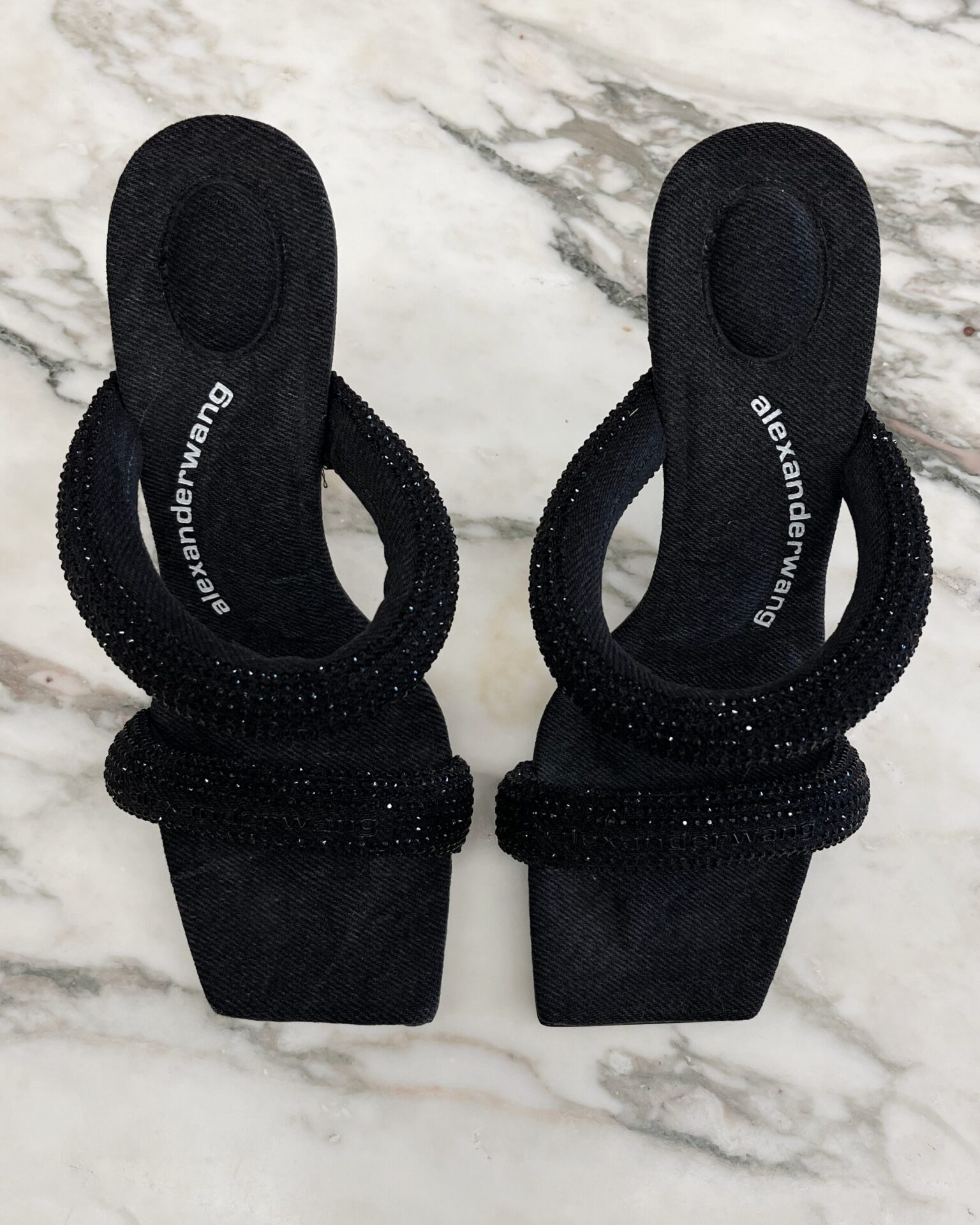 Alexander Wang Julie crystal tubular sandal heels