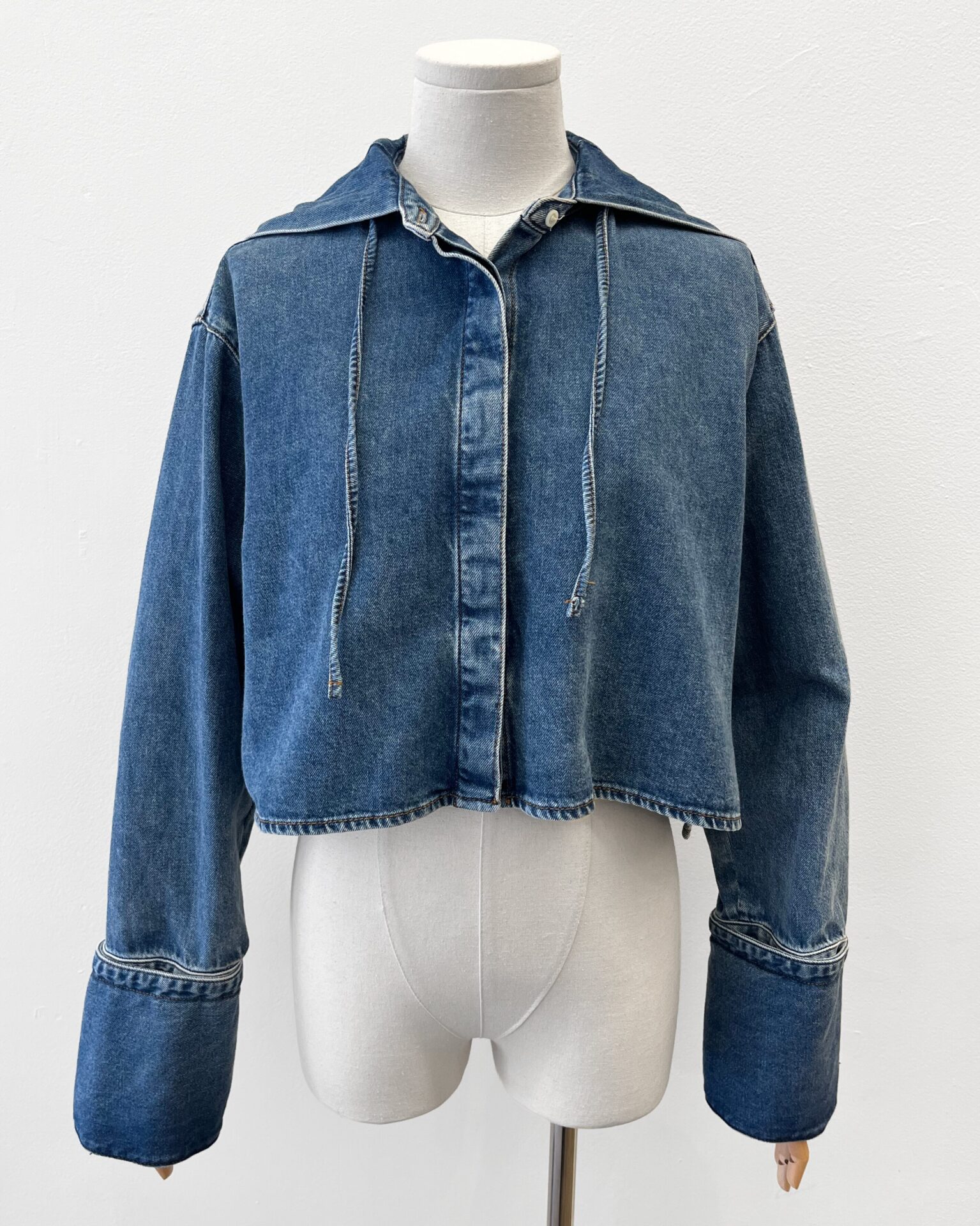 Loewe Anagram elbow hooded denim jacket