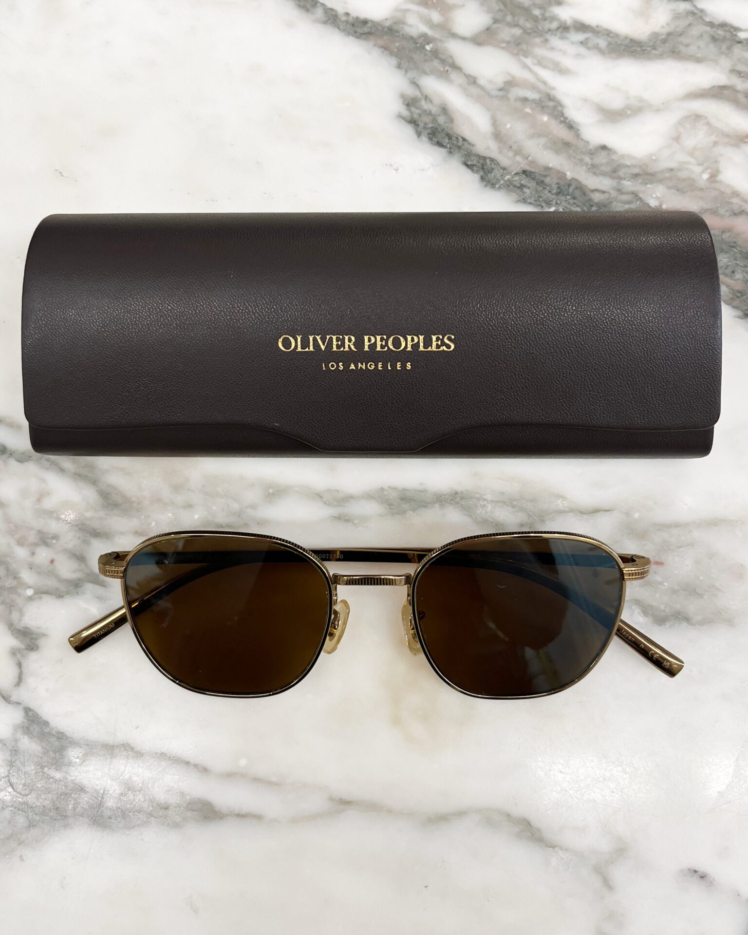 Oliver Peoples OV1329st Rynn gold titanium sunglasses