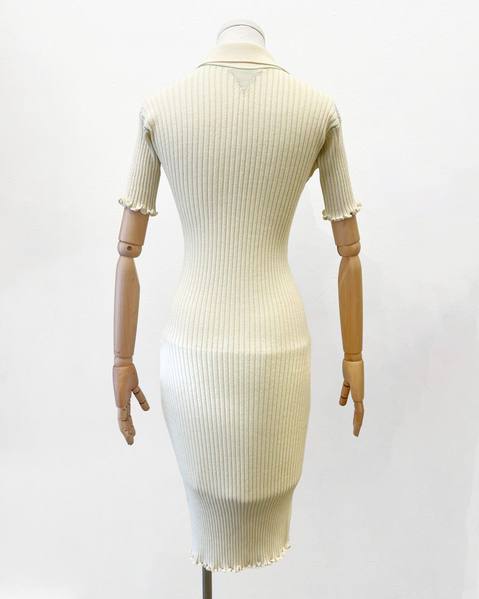 Bottega Veneta ribbed wool knit midi dress