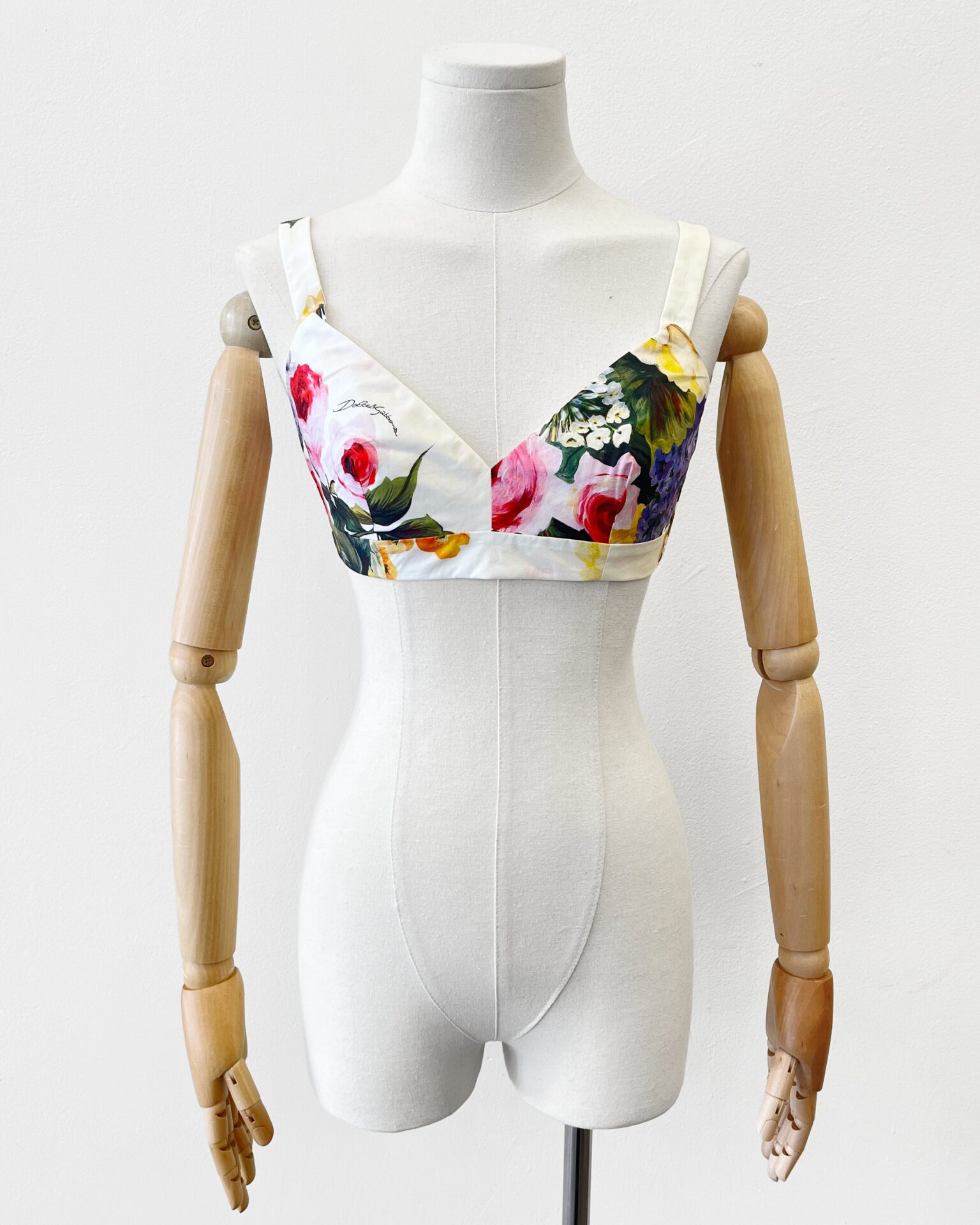 Dolce & Gabbana floral print cotton bralette
