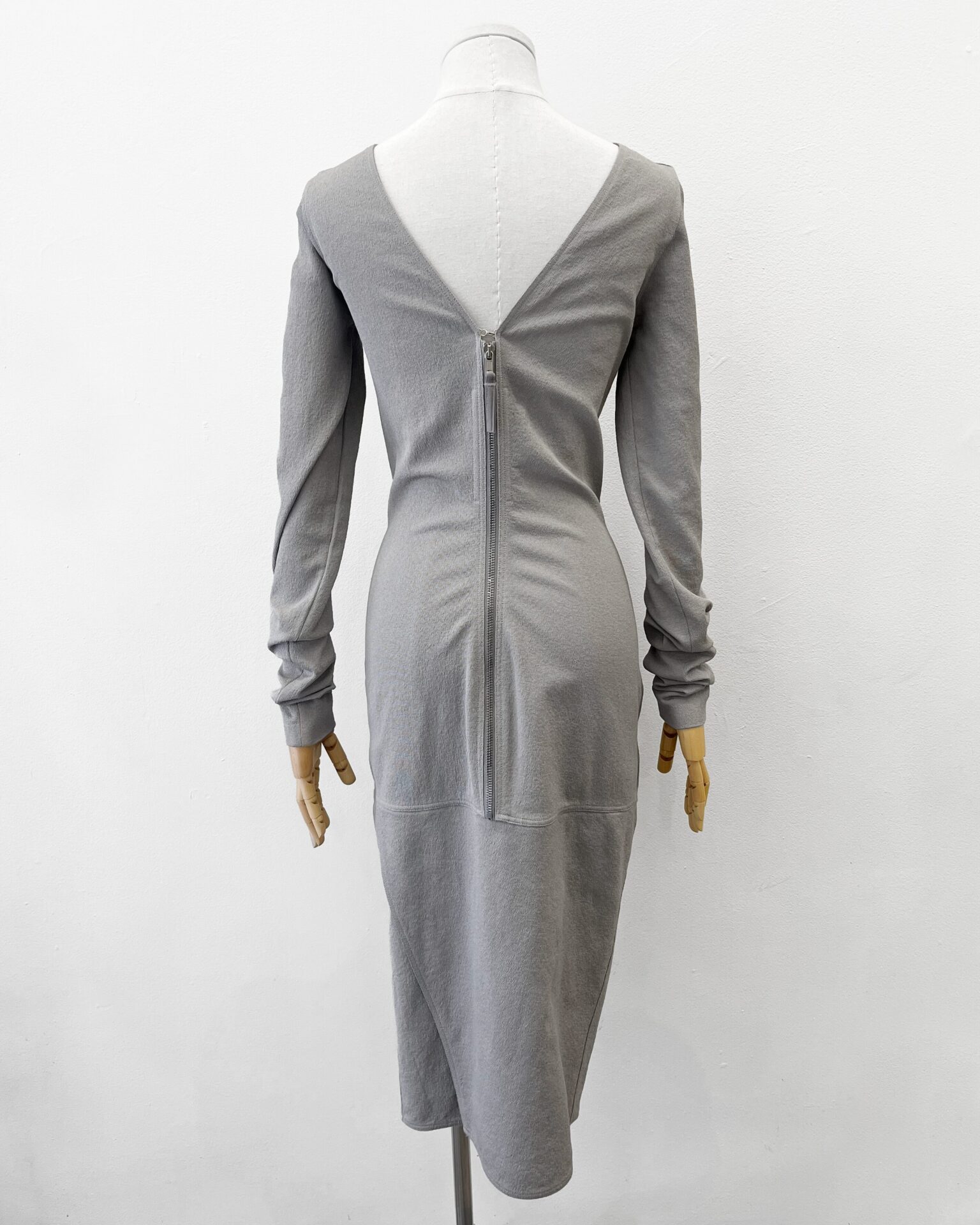 Rick Owens FW17 Glitter long sleeve grey dress