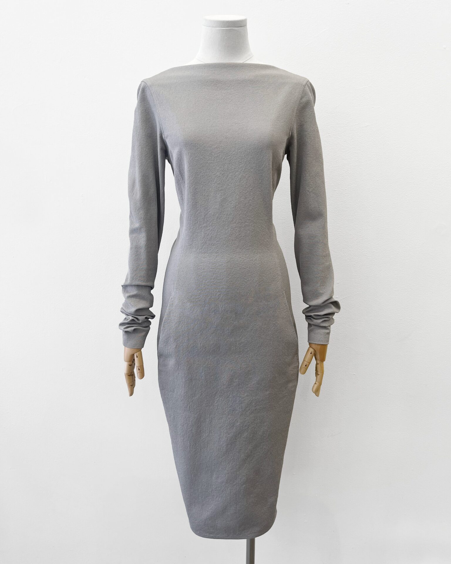 Rick Owens FW17 Glitter long sleeve grey dress