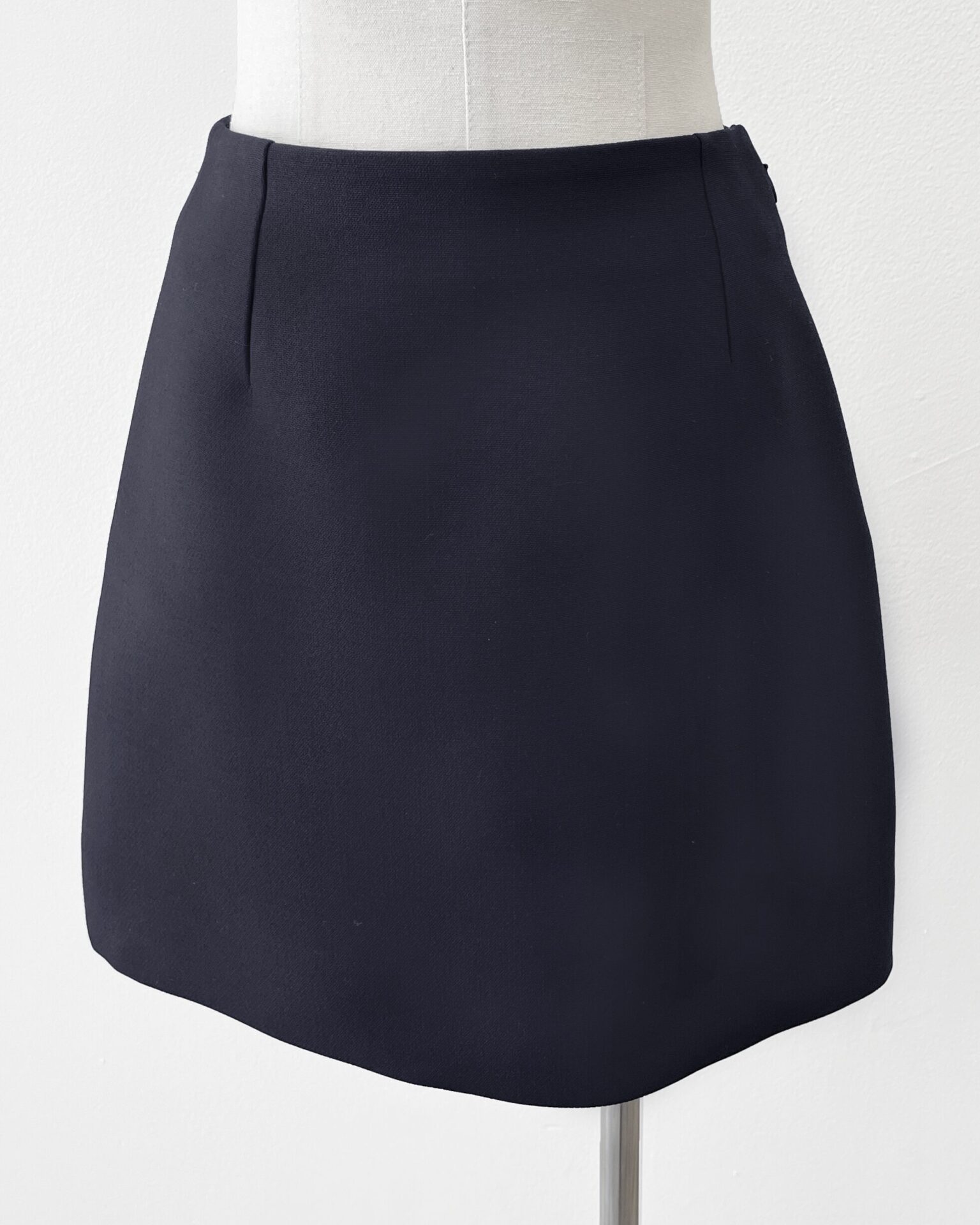 Dior black wool & silk mini skirt