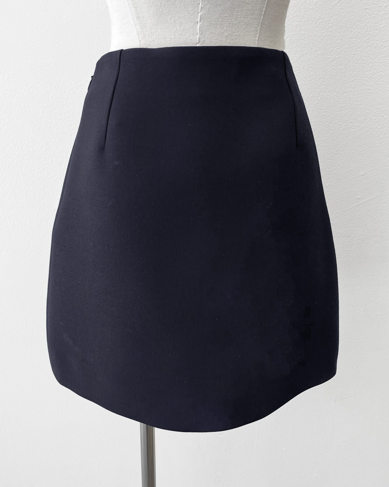 Dior black wool & silk mini skirt