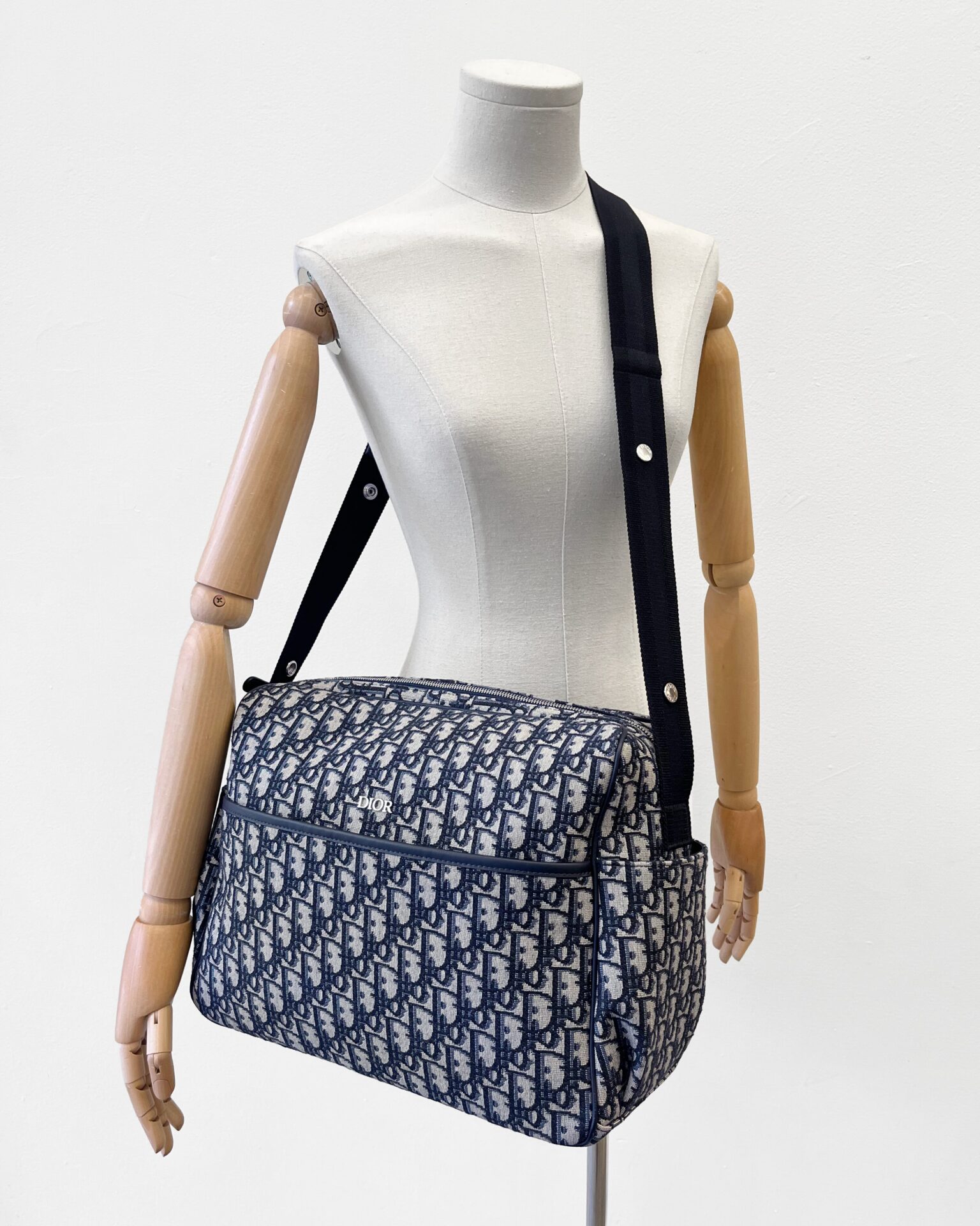 Dior Oblique jacquard changing bag in navy