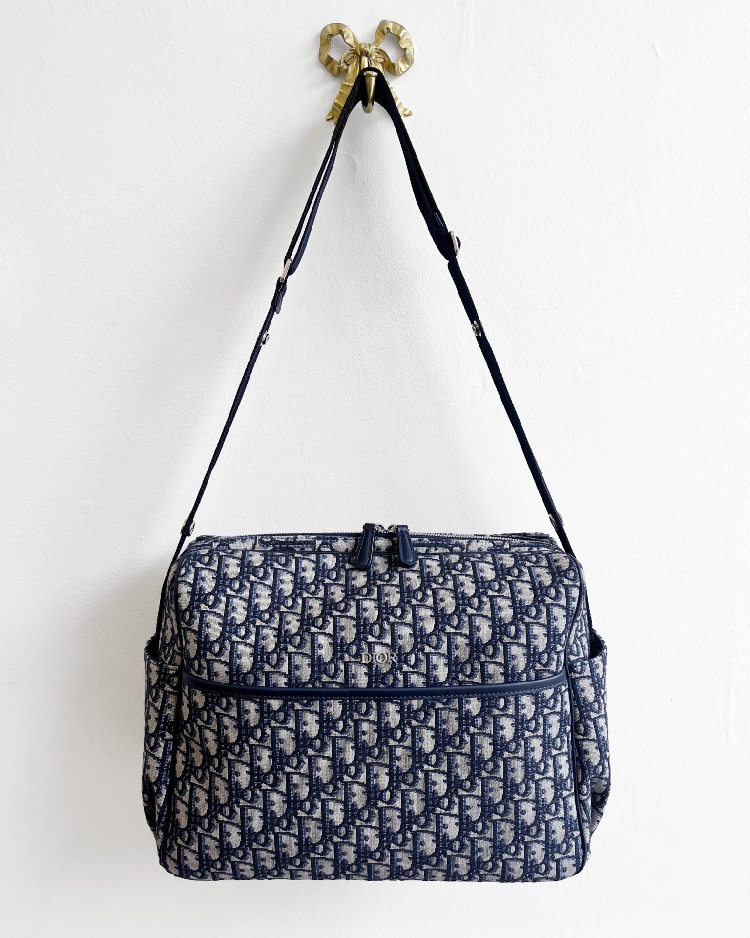 Dior Oblique jacquard changing bag in navy