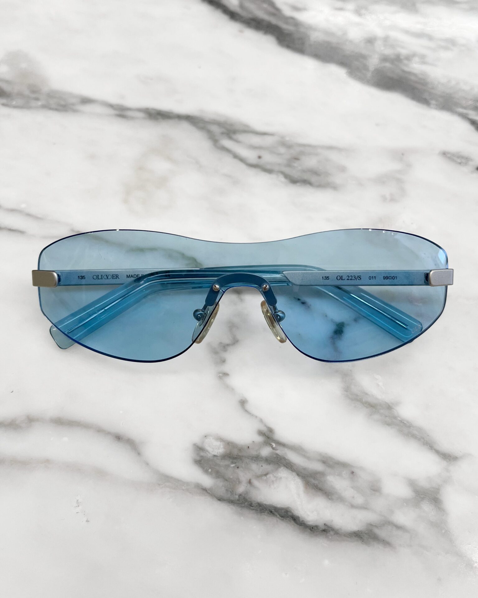 Oliver by Valentino OL223/S 011 blue frameless 2000s sunglasses