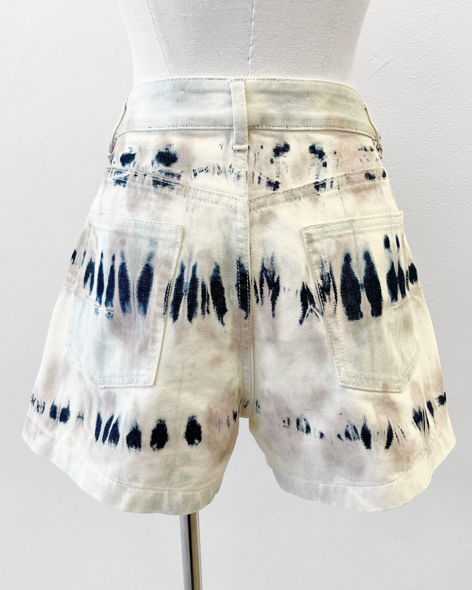 Dior tie-dye print mini denim short
