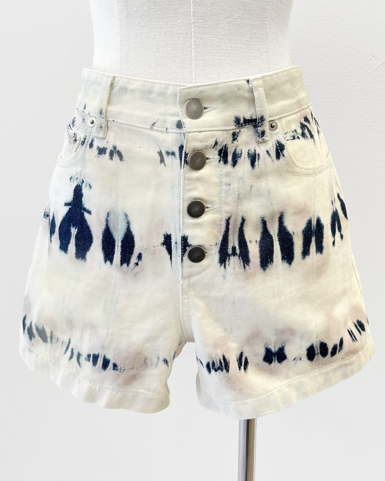 Dior tie-dye print mini denim short