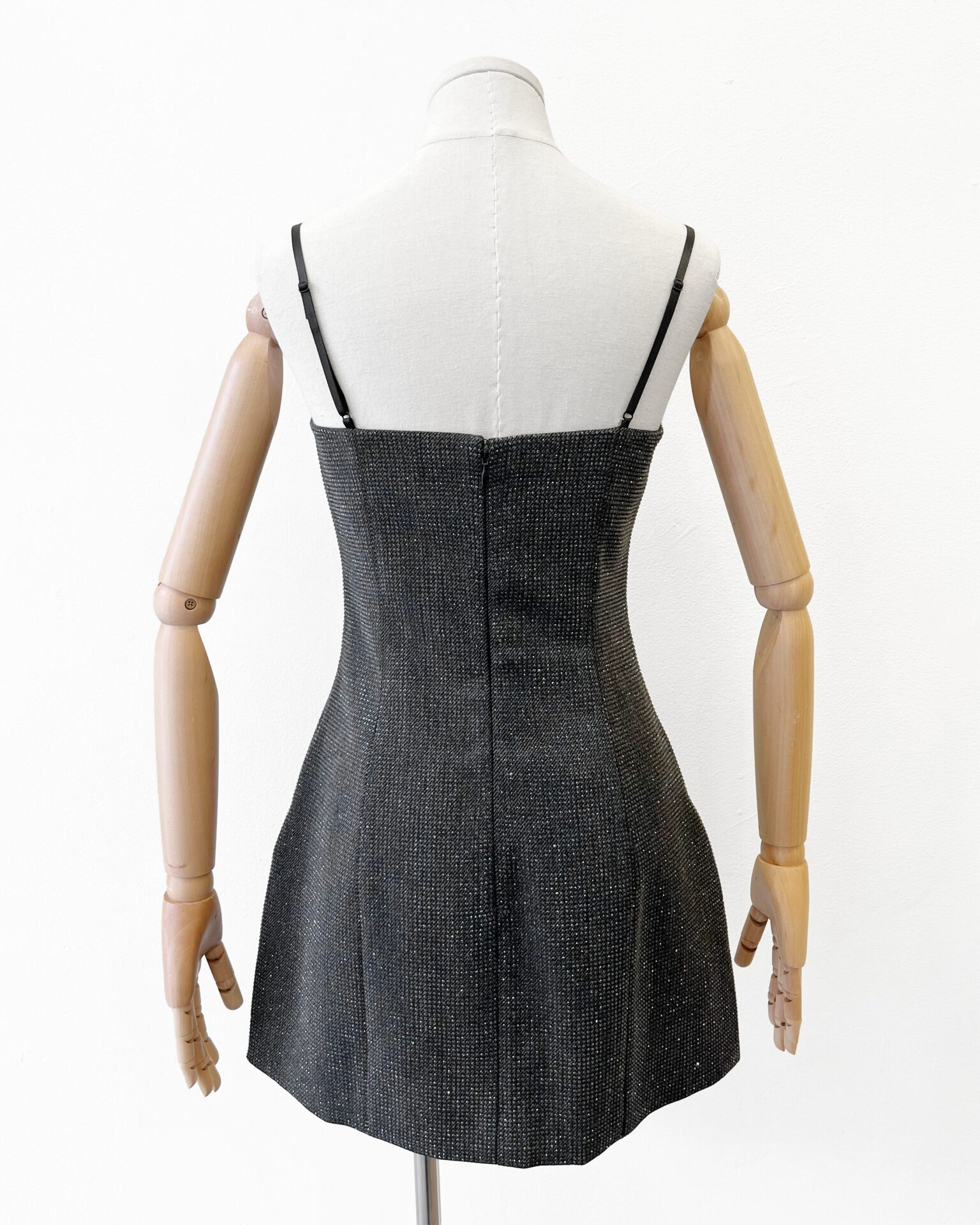 Alexander Wang hotfix crystal fitted playsuit mini dress