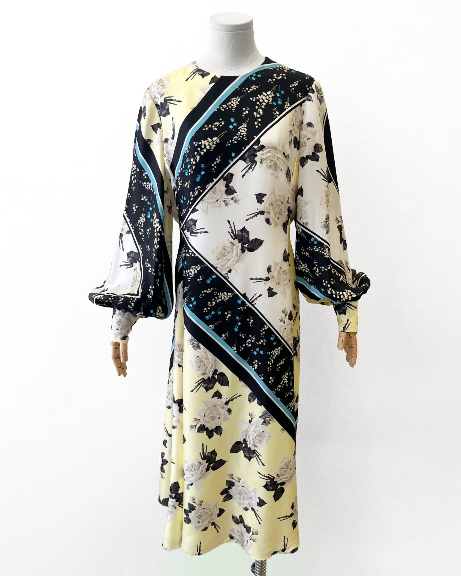 Erdem 2020 silk long sleeve floral print dress