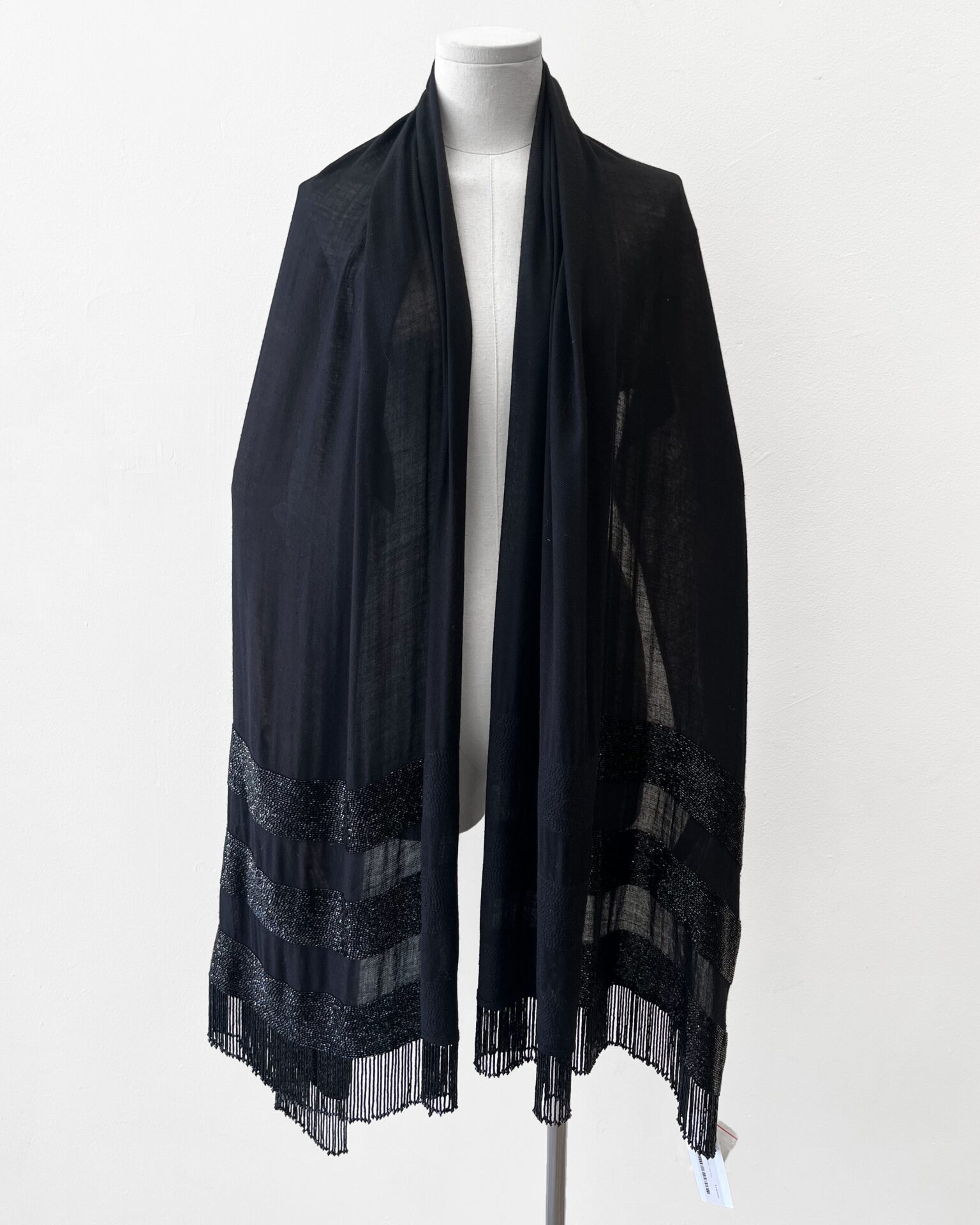 Louise Kennedy black wrap with jet beading