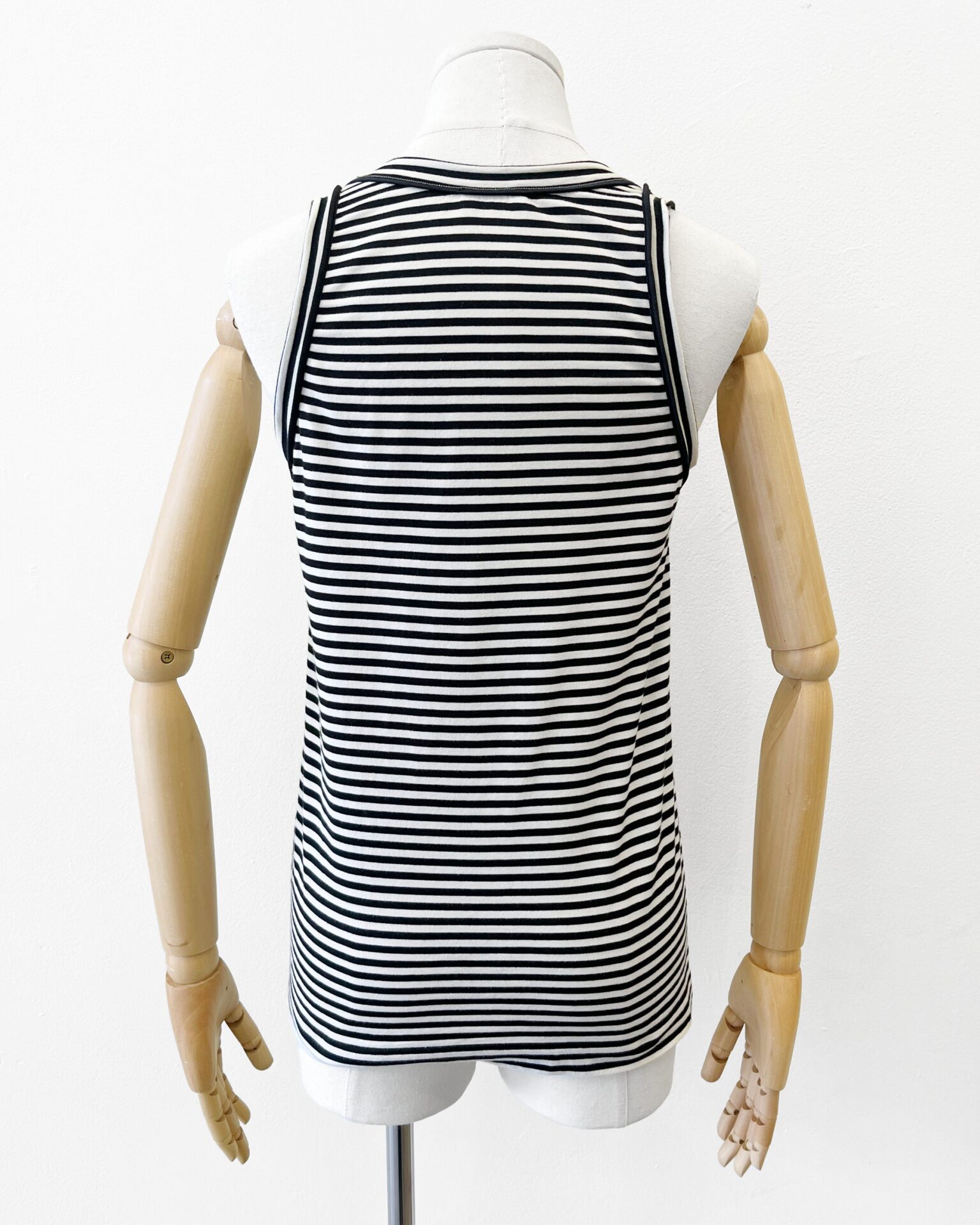 Brunello Cucinelli black & white striped tank top