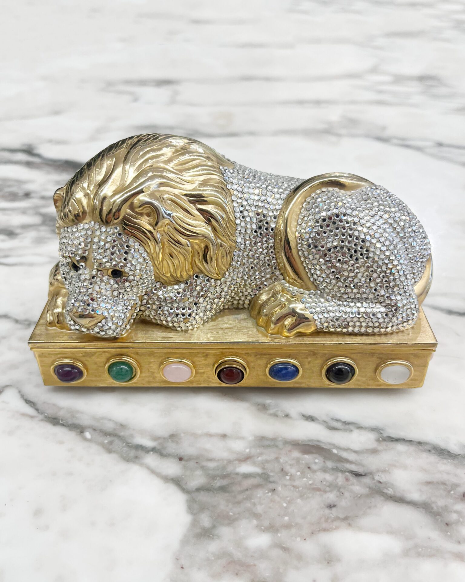 Judith Leiber 1984 crystal lion clutch