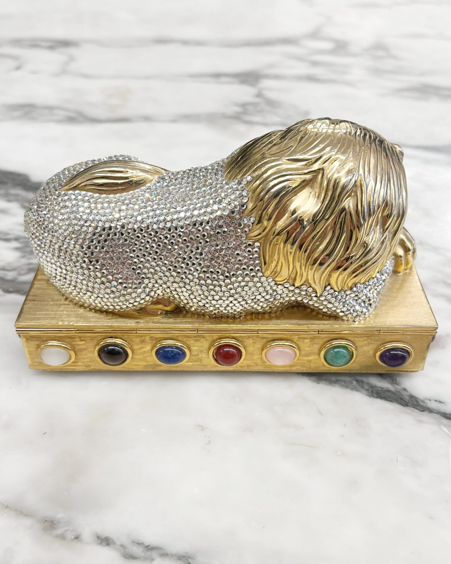 Judith Leiber 1984 crystal lion clutch