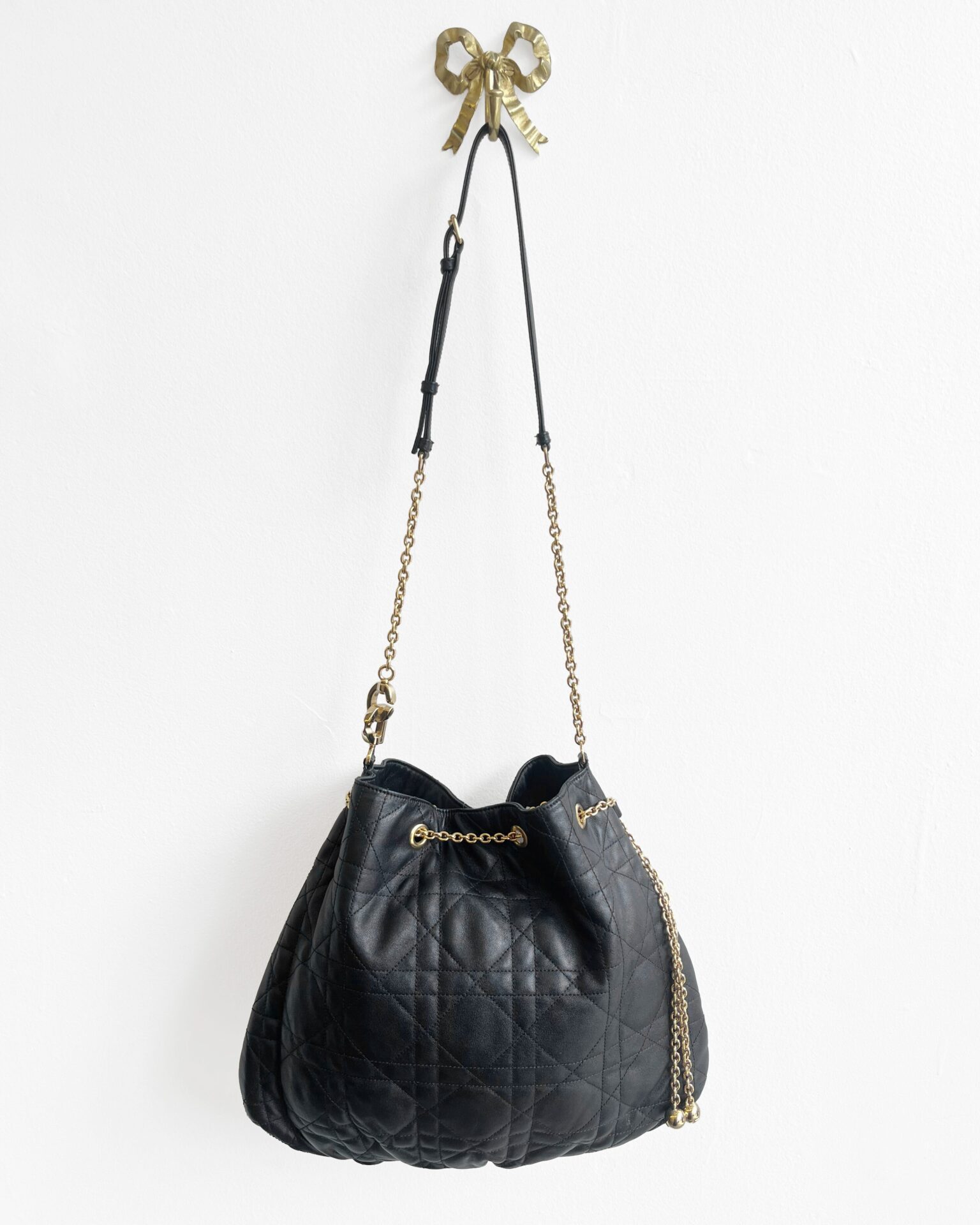 Dior Large Ammi in soft black Macrocannage lambskin