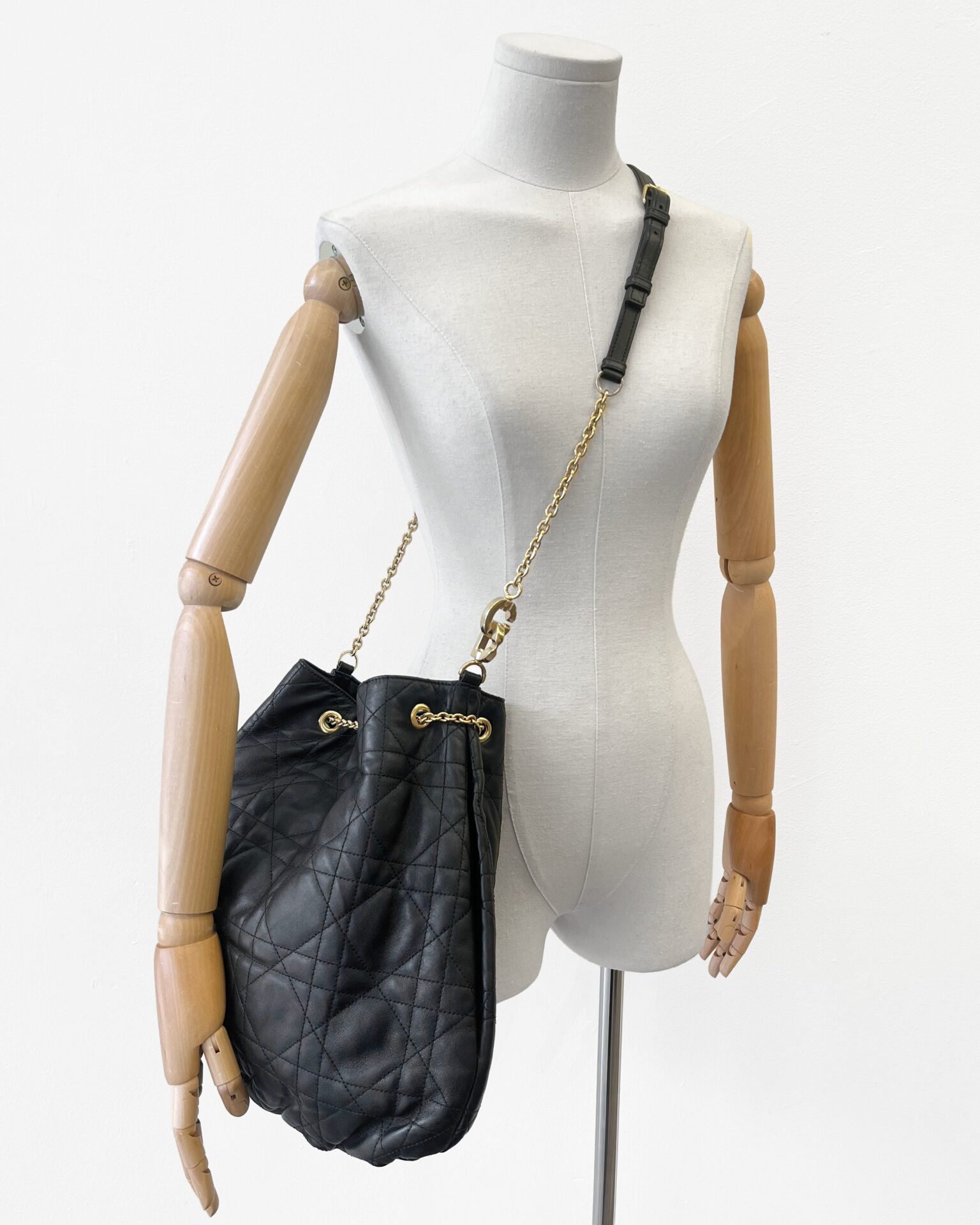 Dior Large Ammi in soft black Macrocannage lambskin