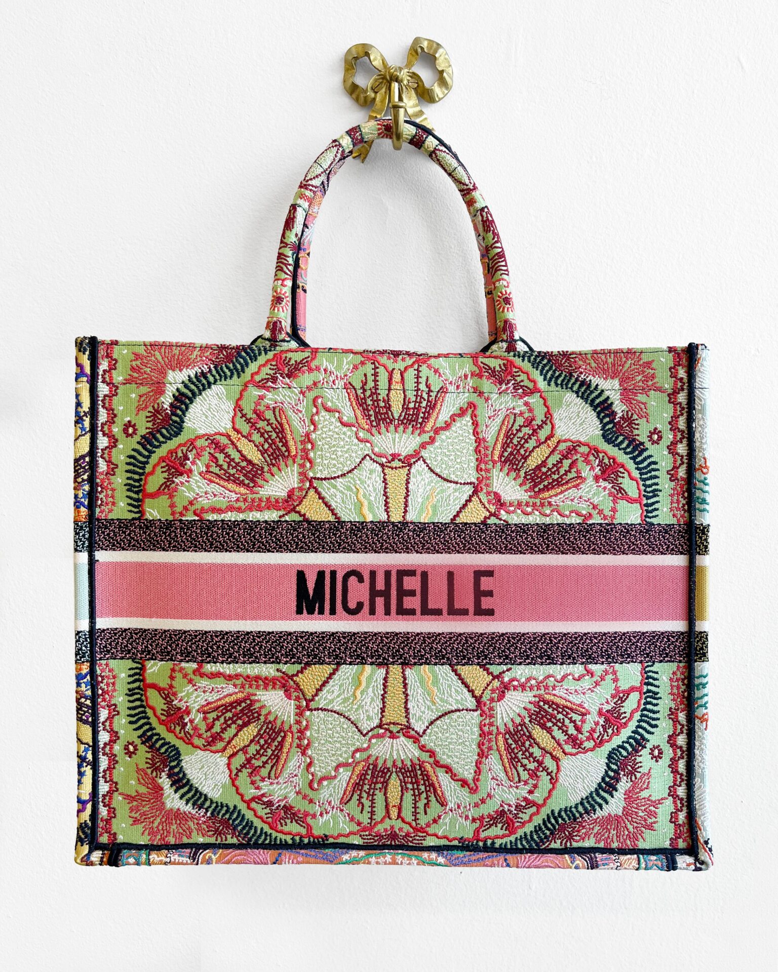 Dior Large Book Tote 2020 in Lights embroidered canvas
