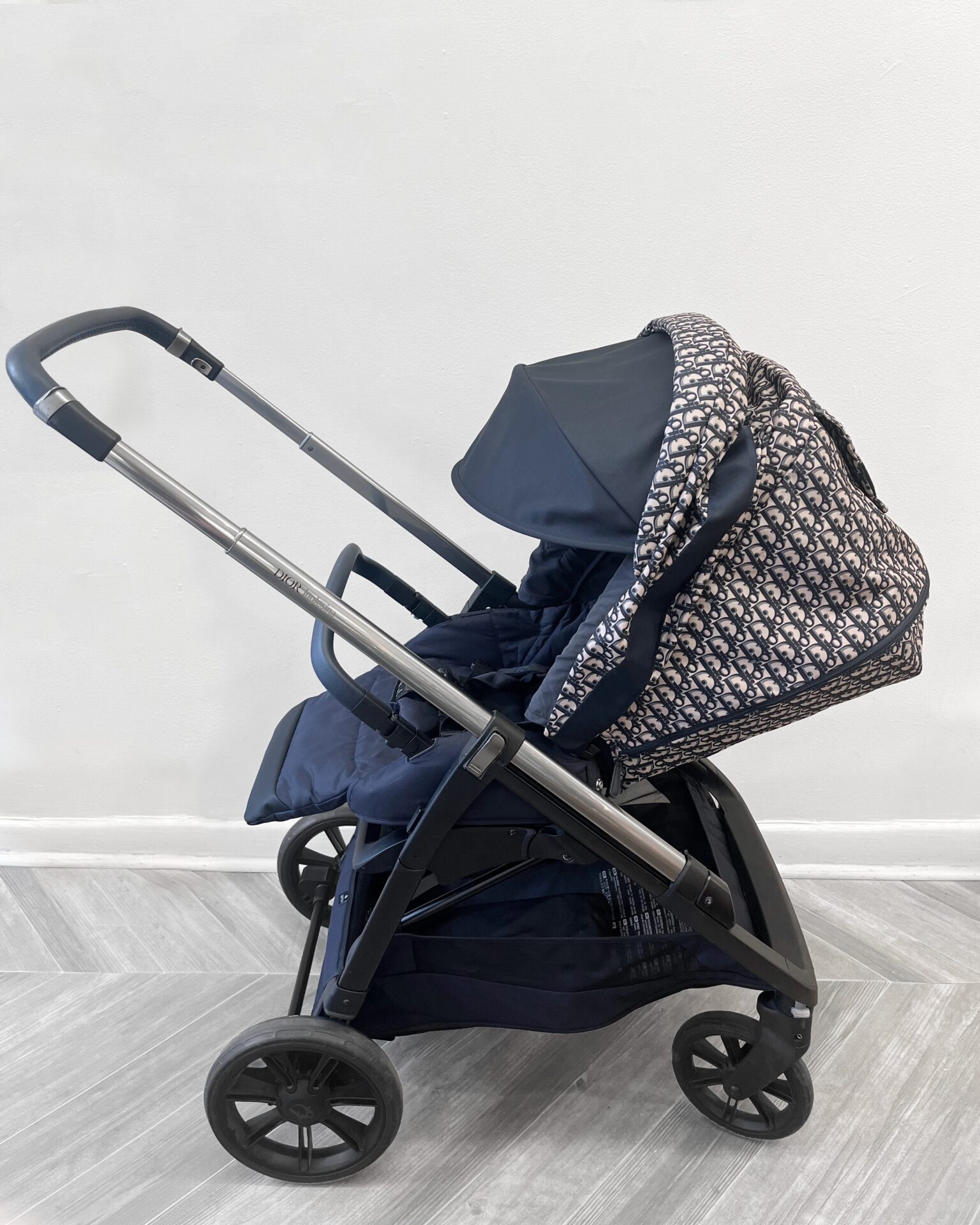 Dior Inglesina blue and beige Oblique print stroller