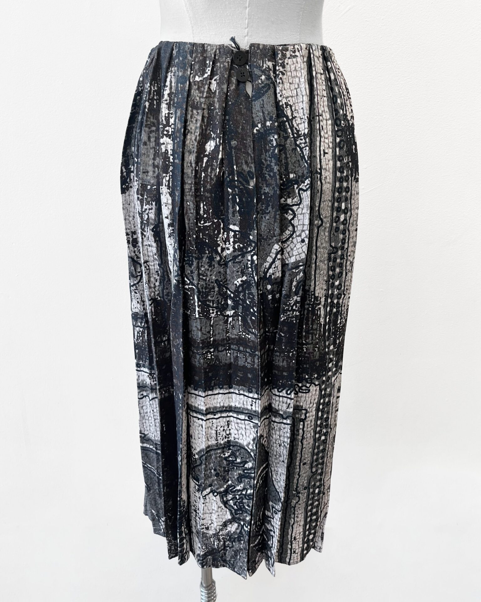 Miu Miu SS2009 Roman mosaic print pleated skirt