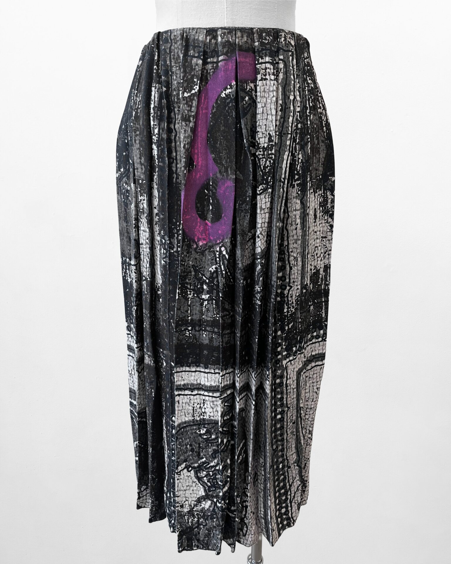 Miu Miu SS2009 Roman mosaic print pleated skirt
