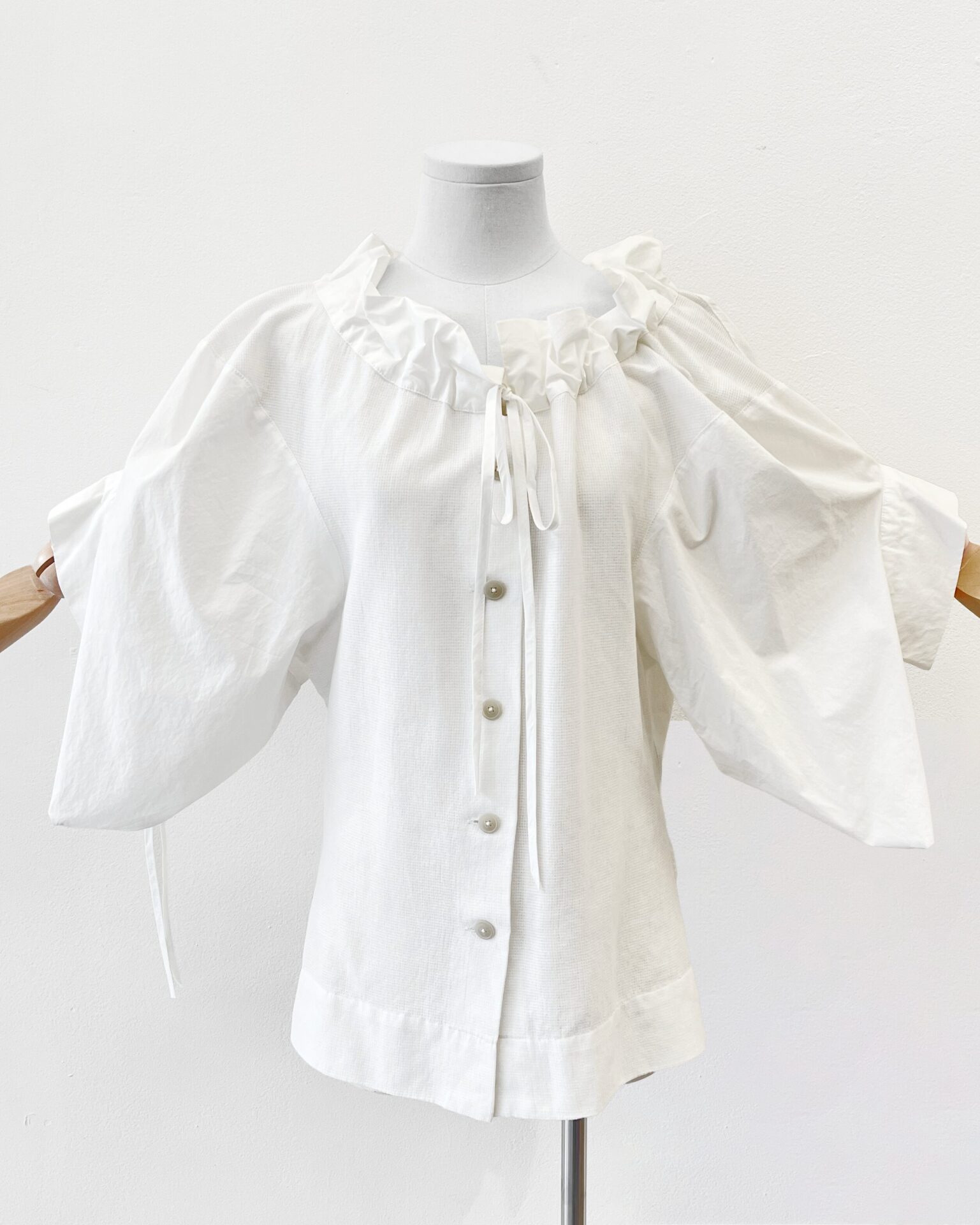 Vivienne Westwood white cotton big sleeve blouse
