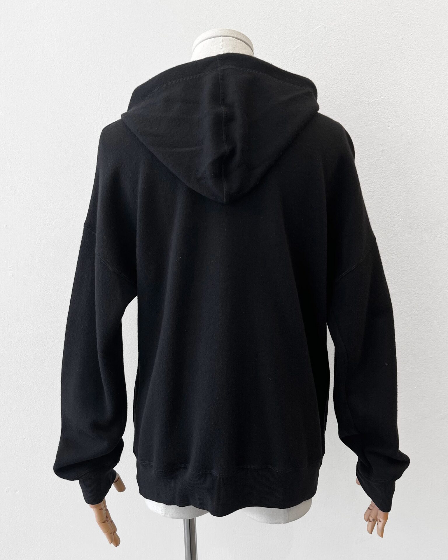 Louis Vuitton black cashmere/cotton hoodie with LOVE rivets