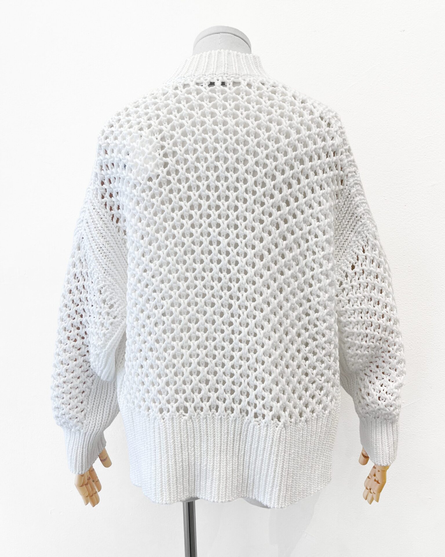 Brunello Cucinelli Ajour white knit cardigan