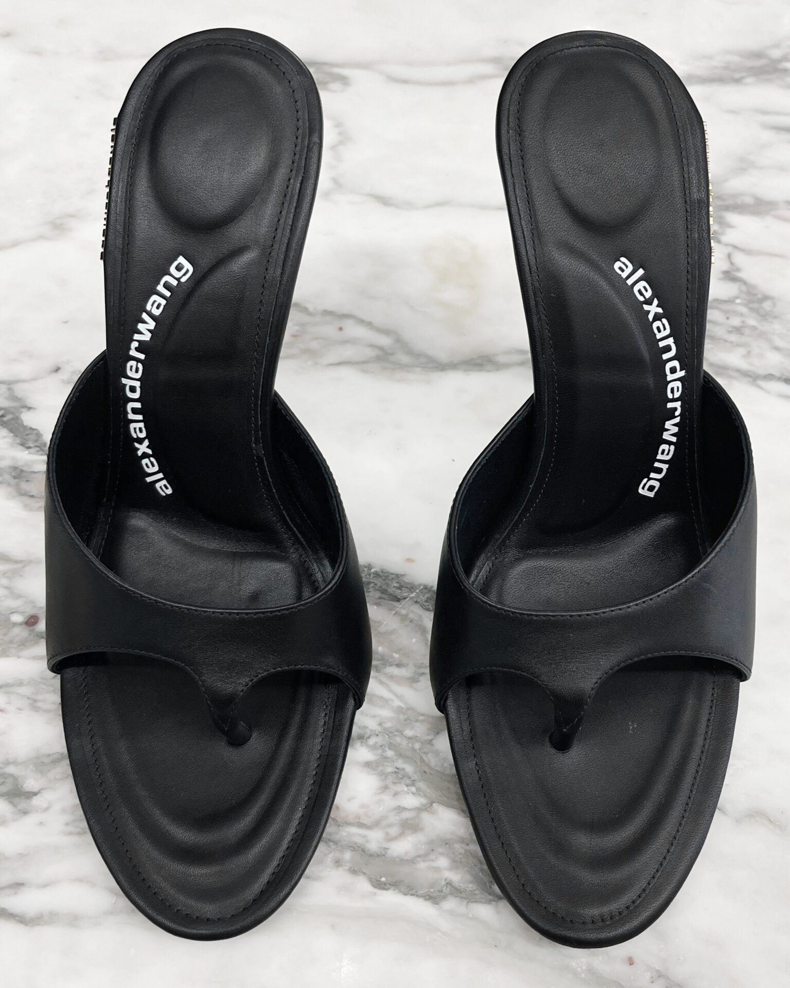 Alexander Wang Lucienne 105mm thong mule in black
