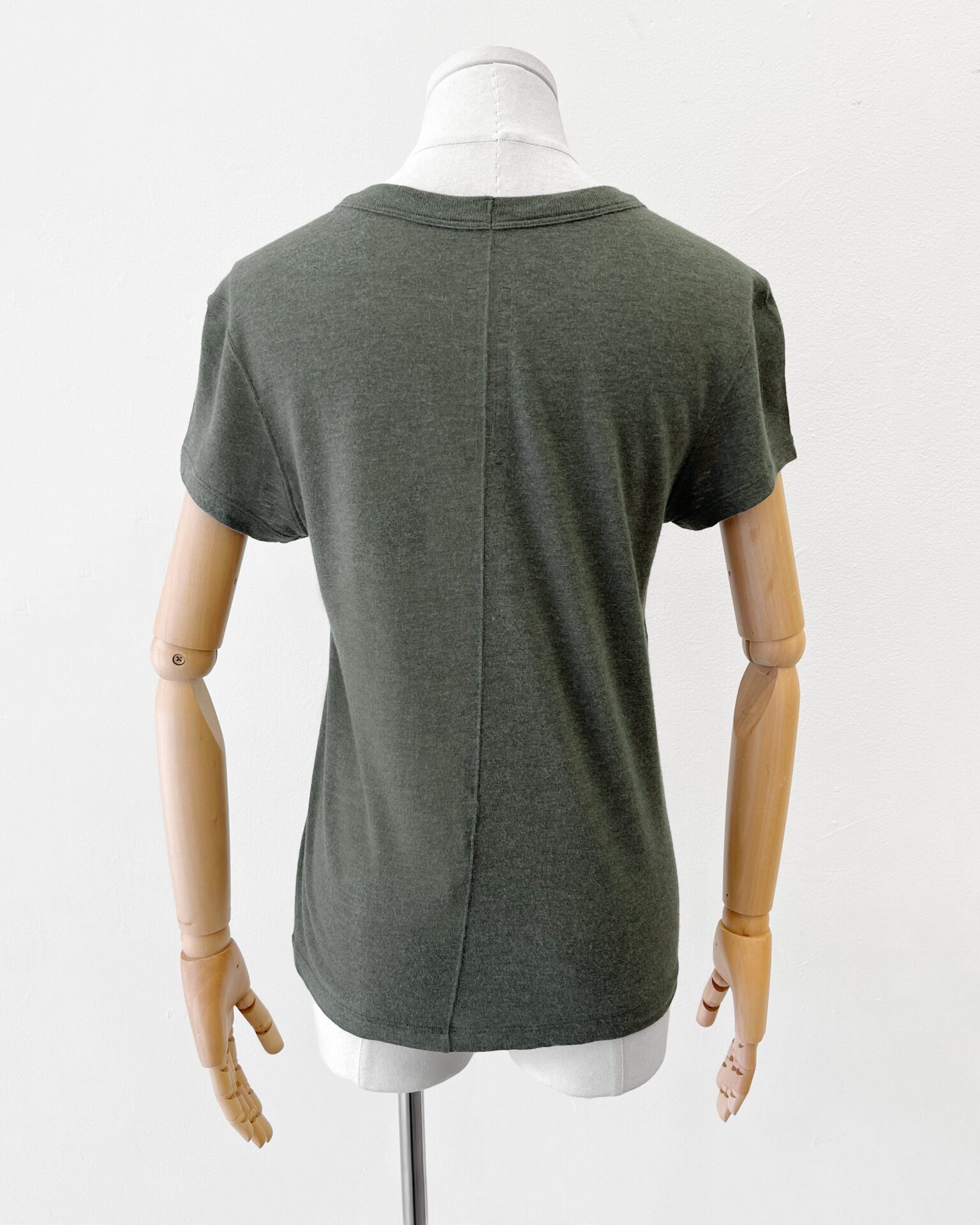 Rick Owens bosco green wool/angora short sleeve t-shirt