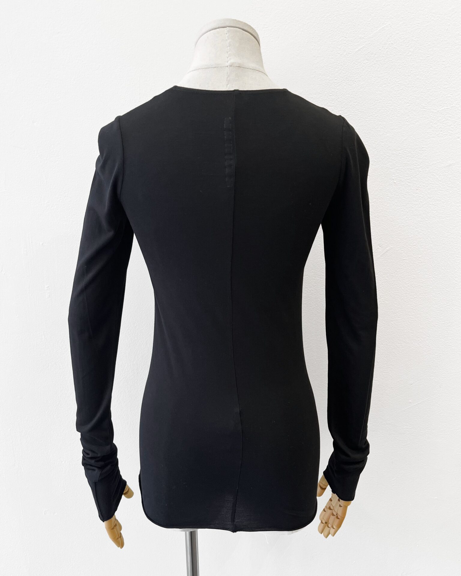 Rick Owens black tower basic long sleeve shirt