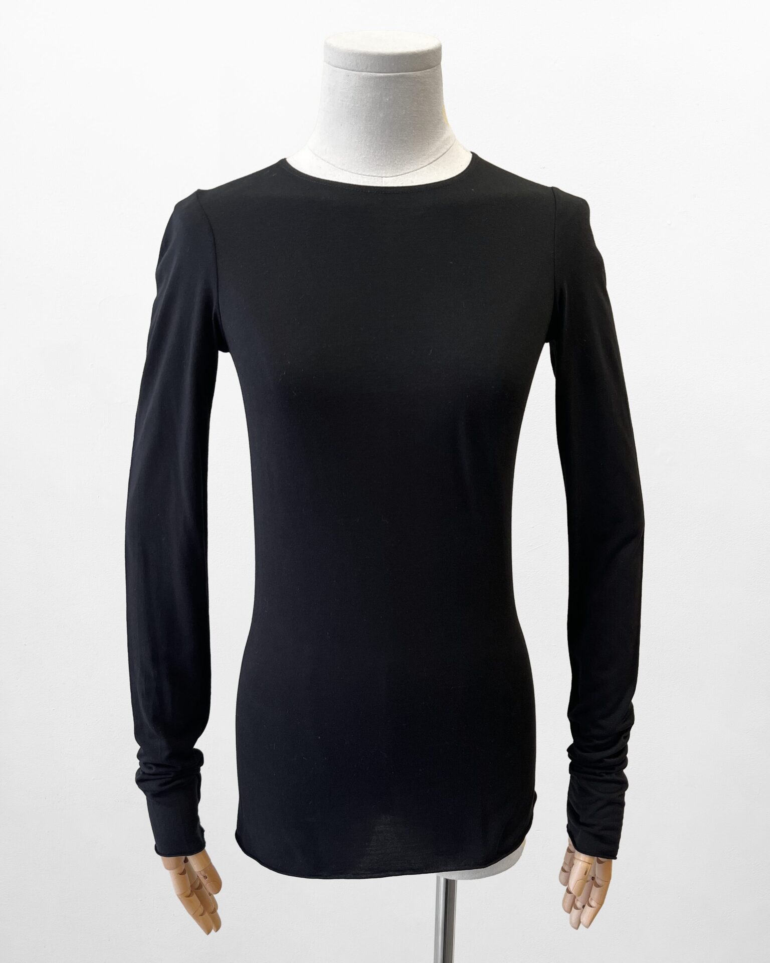 Rick Owens black tower basic long sleeve shirt
