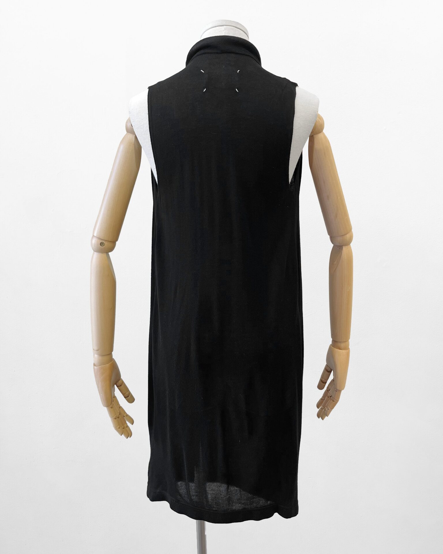 Maison Margiela SS08 black knit dress with neck cord